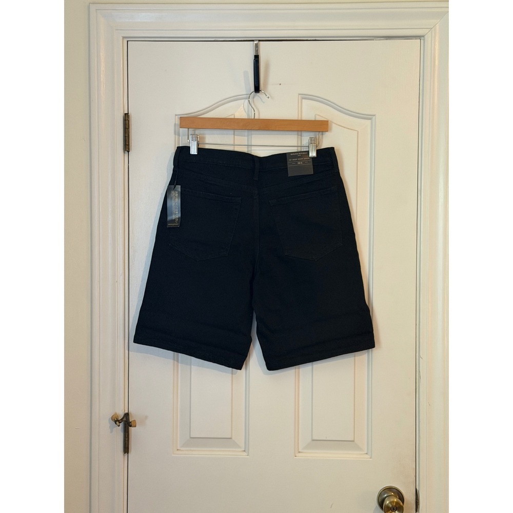 Banana Republic | Bermuda Denim Short 28/6 Black High Rise Stretch Summer Fall - Picture 6 of 11